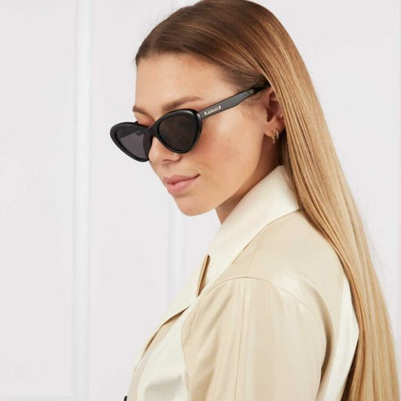 Gucci Women AUTHENTIC Sunglasses Black Grey Cat Eye GG1170S 001 BRAND NEW main image 5